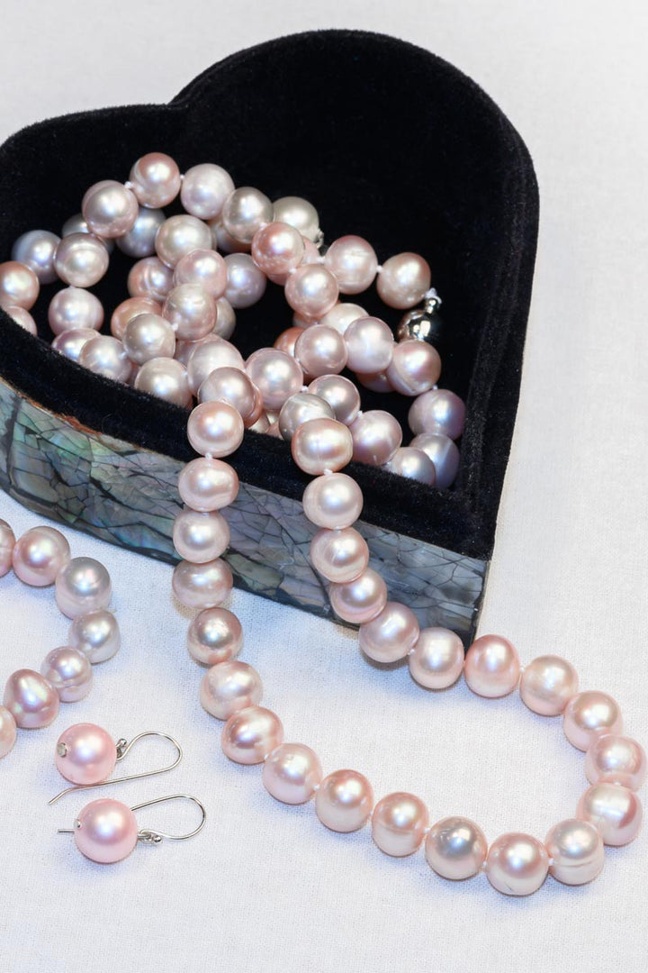 Pink Pearl Necklace Long PRL-53