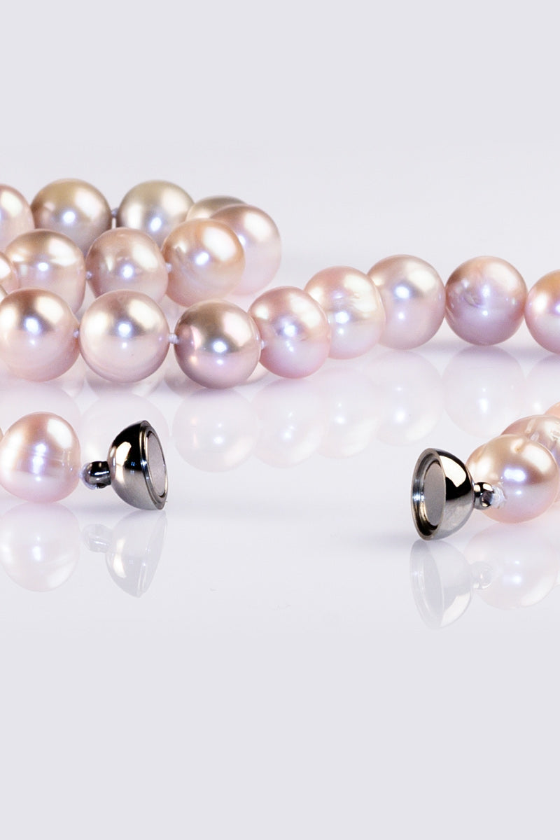 Pink Pearl Necklace Long PRL-53