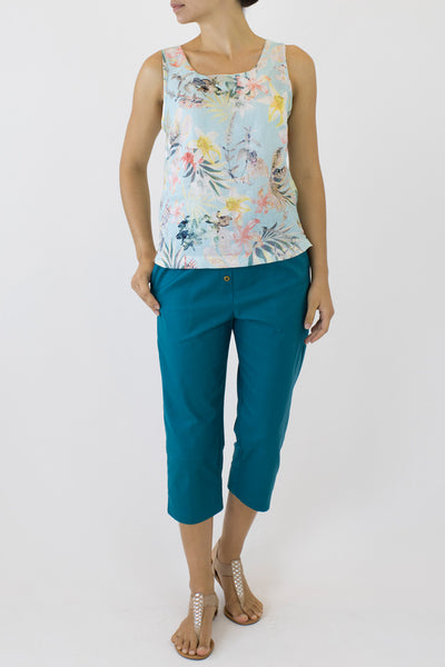 Bedarra 7/8 Length Pants in Cotton/Elastane B-01