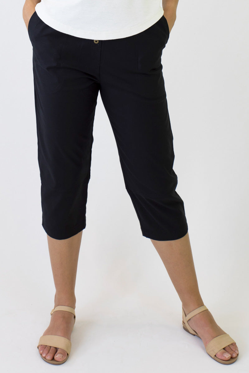Bedarra 7/8 Length Pants in Cotton Elastine.