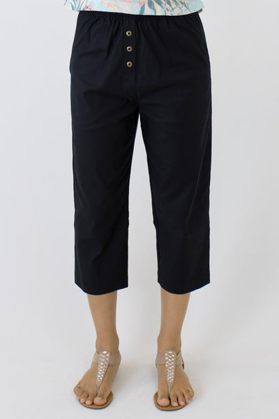 Bedarra 7/8 Length Pants in Cotton Elastine.