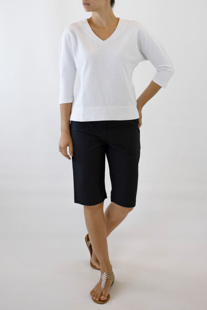 Women's Cotton Blend Shorts with Side Pockets Bedarra B-02