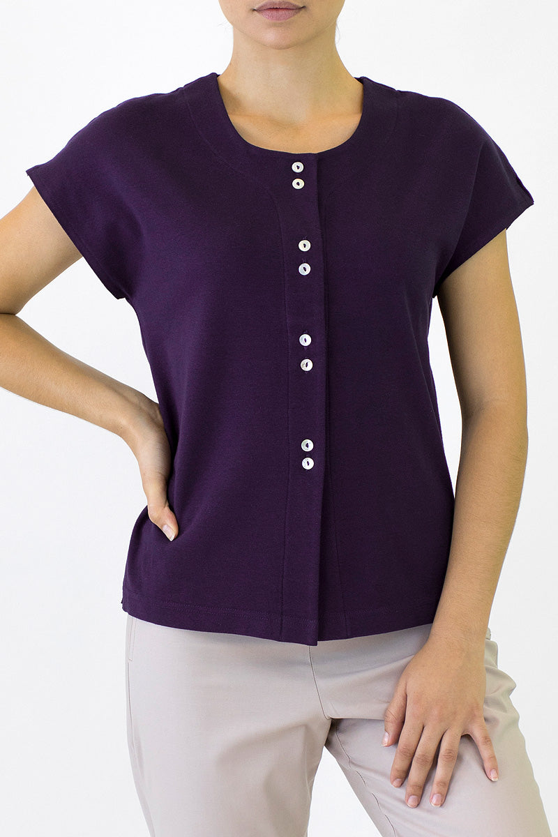 Cap Sleeve Double Shell Button Jacket CK-15