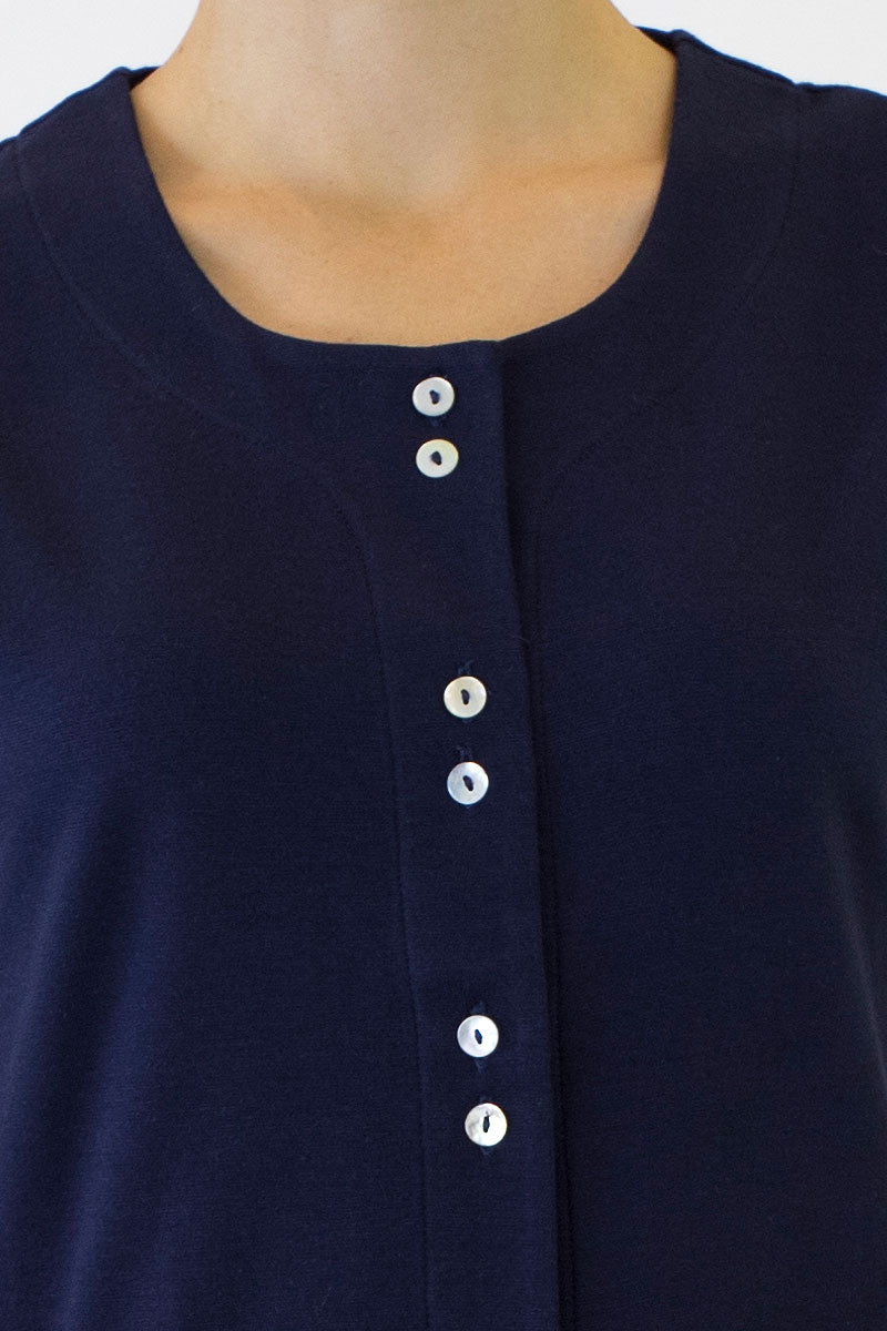 Cap Sleeve Double Shell Button Jacket CK-15