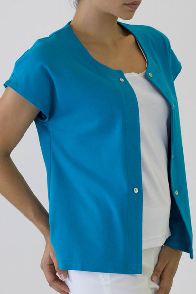 Cap Sleeve Double Shell Button Jacket CK-15