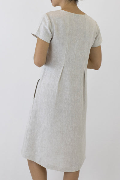 Linen Pleat Dress ML-04