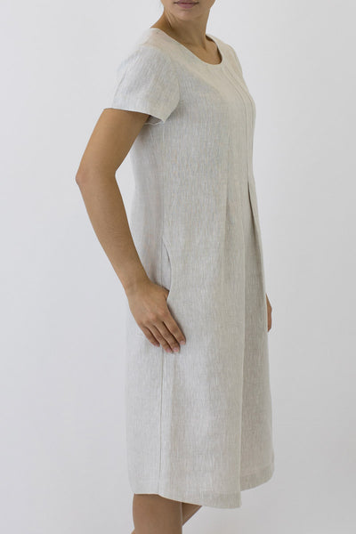 Linen Pleat Dress ML-04