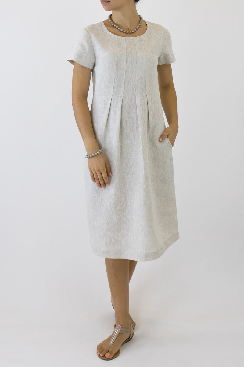 Linen Pleat Dress ML-04