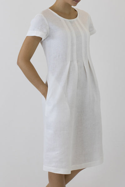 Linen Pleat Dress ML-04