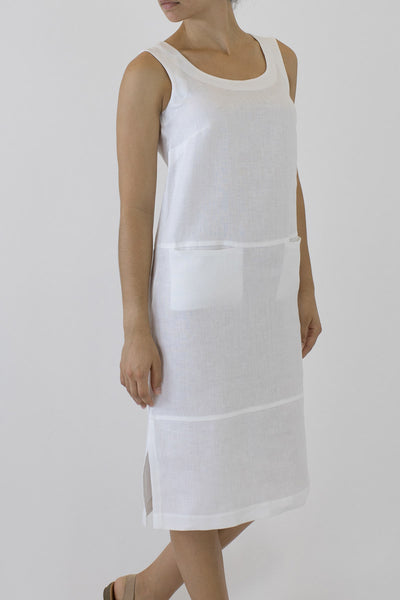 Shift Linen Column Dress ML-06
