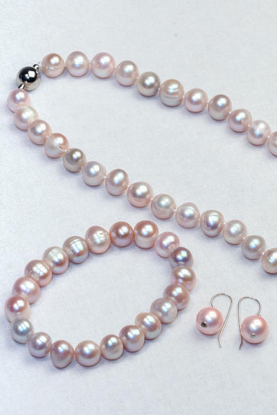 Pink Pearl Necklace Long PRL-53