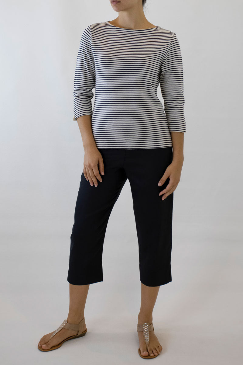 Stripe Boatneck Top PS-06