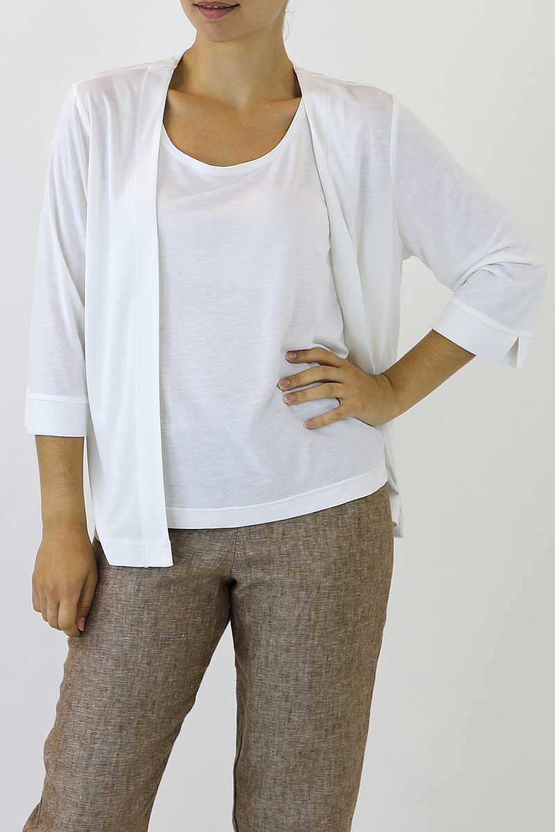 Women’s Bamboo Cardigan White