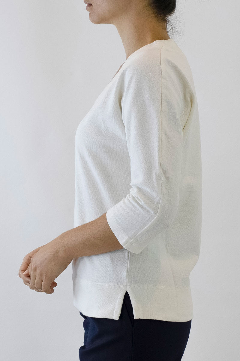 Women’s Cotton Batwing Top 3/4 Sleeve SC-12 Side