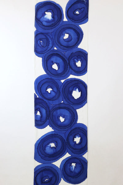 Silk Scarf - Blue Coral Polyps GBR-02