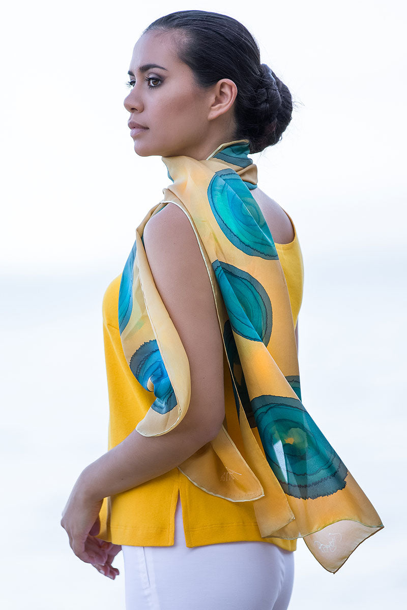Silk Scarf - Blue Ringed Octopus GBR-14