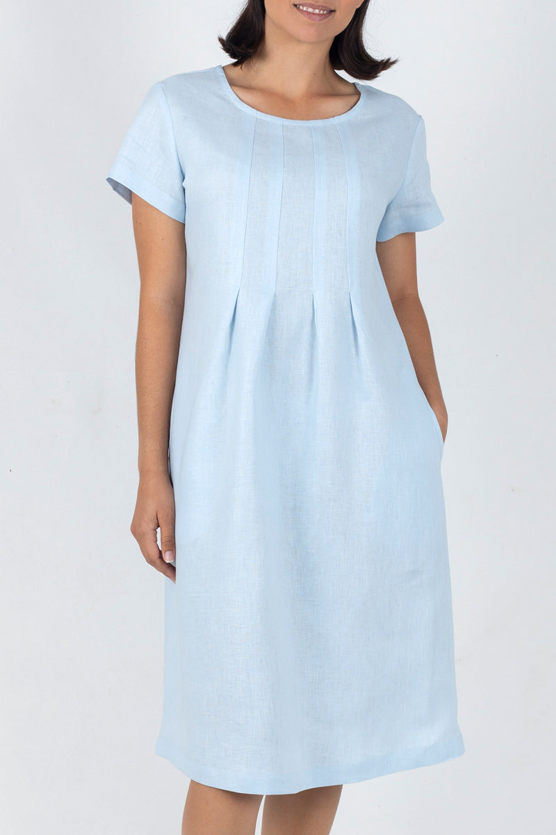 Linen Pleat Dress ML-04