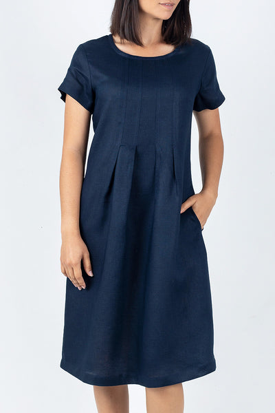 Linen Pleat Dress ML-04