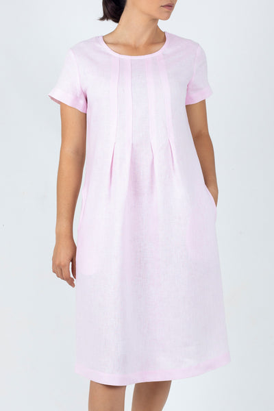 Linen Pleat Dress ML-04
