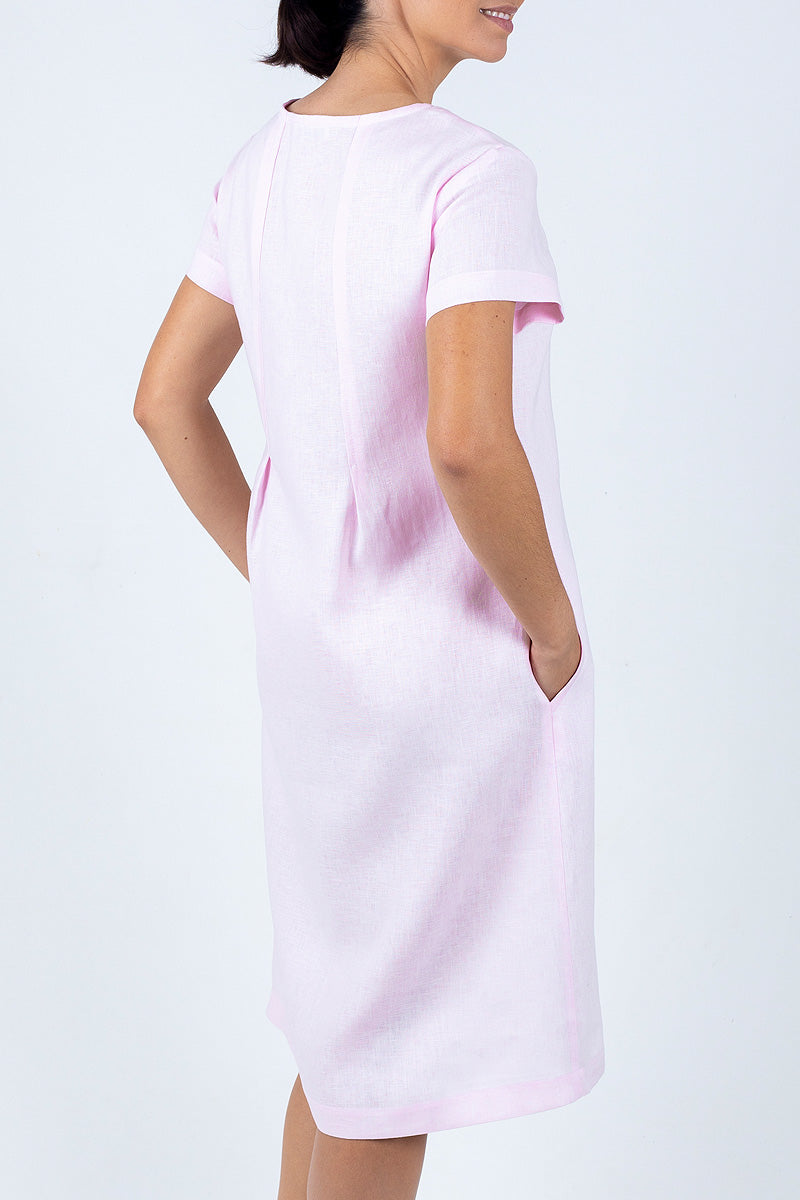 Linen Pleat Dress ML-04