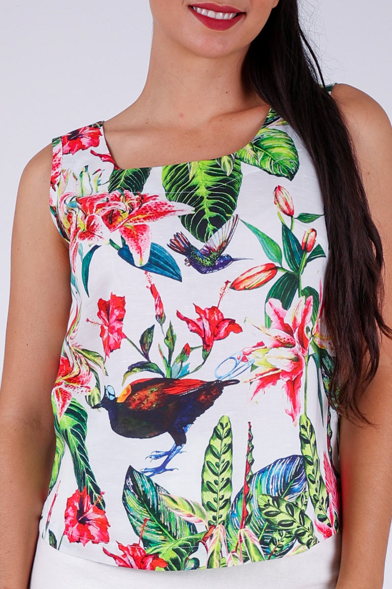 Shell Top Linen/Silk Blend TC-01